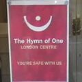 The sign on the door.